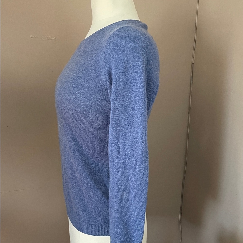 Charter club cashmere Crewneck Sweater in Heathered Blue - Picture 2 of 5